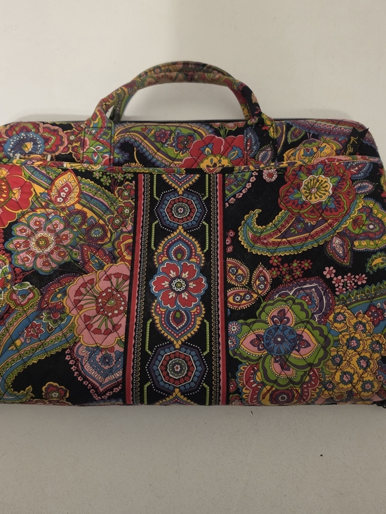 Vera Bradley Handbags - Vera Bradley Black Multicolor Quilted Paisley Travel Laptop Case